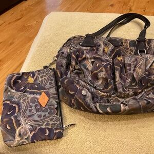 MZ Wallace multicolored bag with matching pouch. Very gently used.